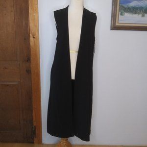 NWOT Boston Proper Beyond Travel Collection long open front vest 2 pockets